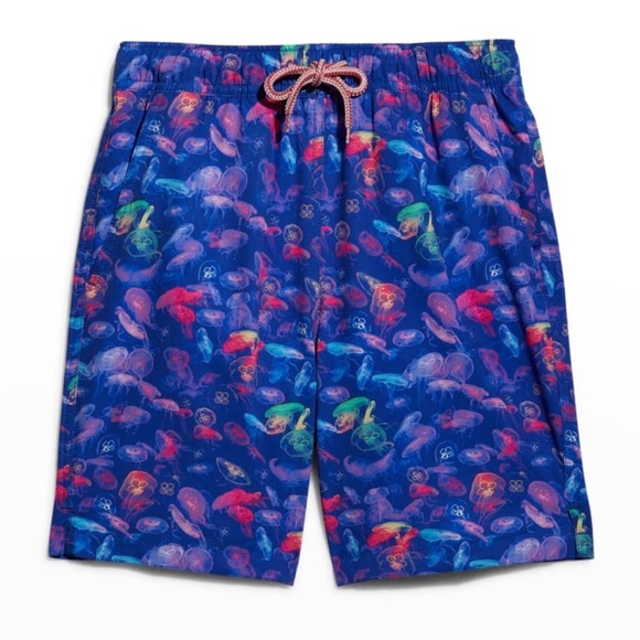 Peter Millar Other - Peter Millar Boy's Moon Jellies Drawstring Swim Trunks, Size XL